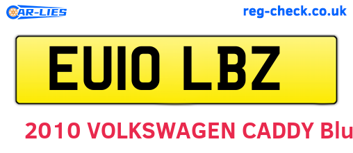 EU10LBZ are the vehicle registration plates.
