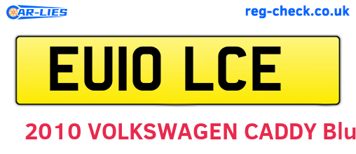 EU10LCE are the vehicle registration plates.