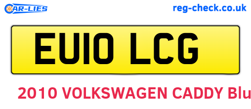 EU10LCG are the vehicle registration plates.