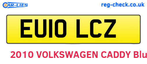 EU10LCZ are the vehicle registration plates.