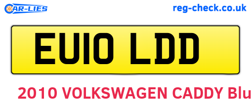 EU10LDD are the vehicle registration plates.