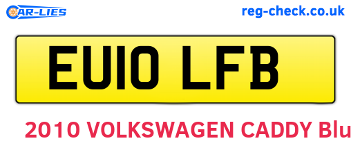 EU10LFB are the vehicle registration plates.
