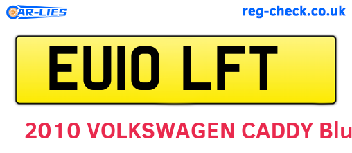 EU10LFT are the vehicle registration plates.