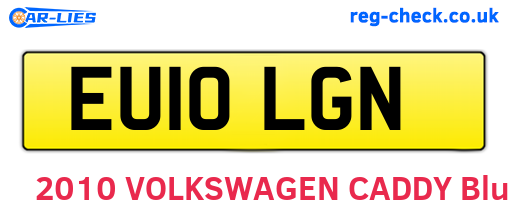 EU10LGN are the vehicle registration plates.