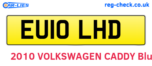 EU10LHD are the vehicle registration plates.