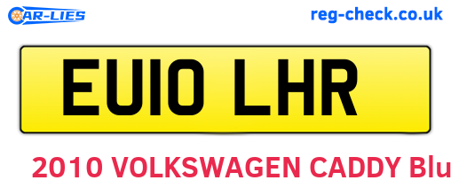 EU10LHR are the vehicle registration plates.