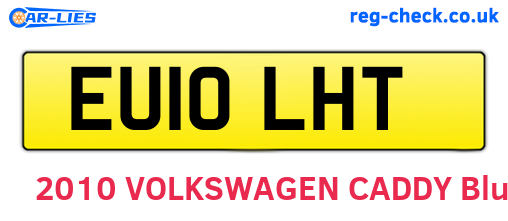 EU10LHT are the vehicle registration plates.