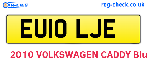 EU10LJE are the vehicle registration plates.