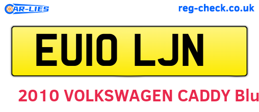 EU10LJN are the vehicle registration plates.