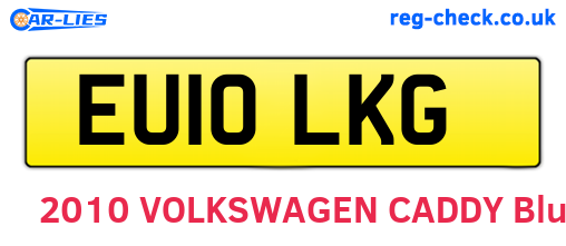 EU10LKG are the vehicle registration plates.