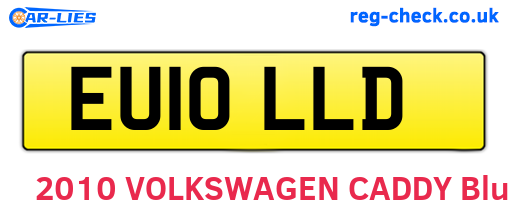 EU10LLD are the vehicle registration plates.