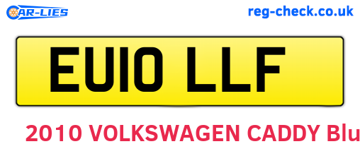 EU10LLF are the vehicle registration plates.