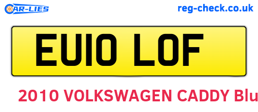 EU10LOF are the vehicle registration plates.