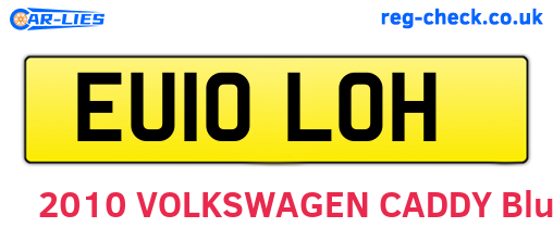 EU10LOH are the vehicle registration plates.