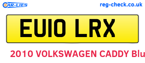 EU10LRX are the vehicle registration plates.
