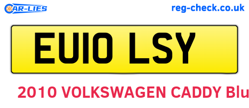 EU10LSY are the vehicle registration plates.
