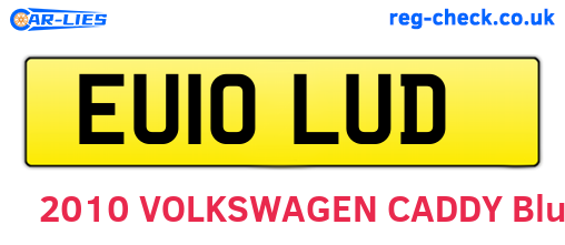 EU10LUD are the vehicle registration plates.