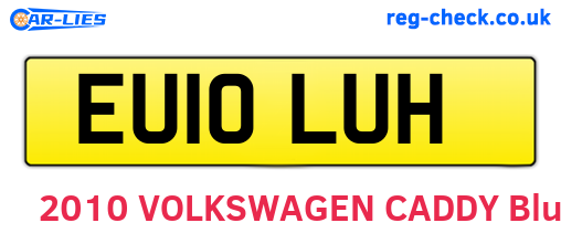 EU10LUH are the vehicle registration plates.