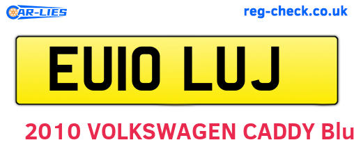 EU10LUJ are the vehicle registration plates.