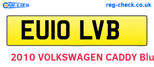 EU10LVB are the vehicle registration plates.