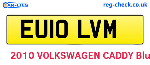 EU10LVM are the vehicle registration plates.