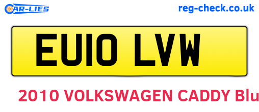 EU10LVW are the vehicle registration plates.