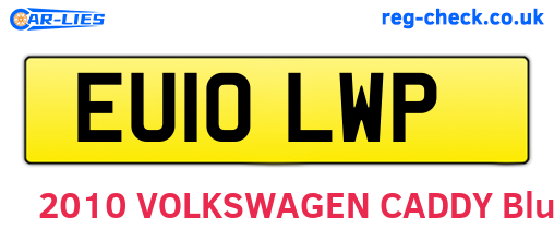 EU10LWP are the vehicle registration plates.