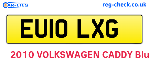 EU10LXG are the vehicle registration plates.