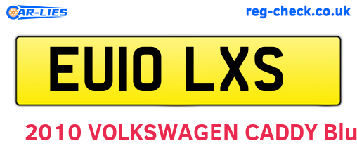 EU10LXS are the vehicle registration plates.