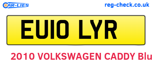 EU10LYR are the vehicle registration plates.