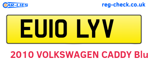 EU10LYV are the vehicle registration plates.