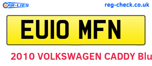 EU10MFN are the vehicle registration plates.