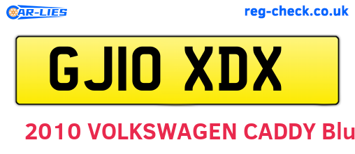 GJ10XDX are the vehicle registration plates.
