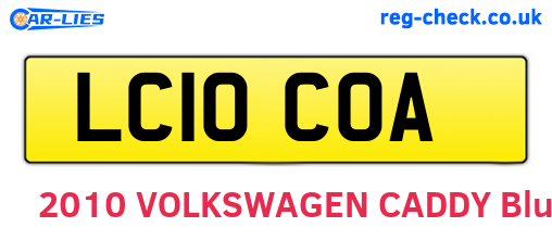 LC10COA are the vehicle registration plates.