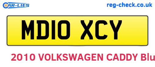 MD10XCY are the vehicle registration plates.