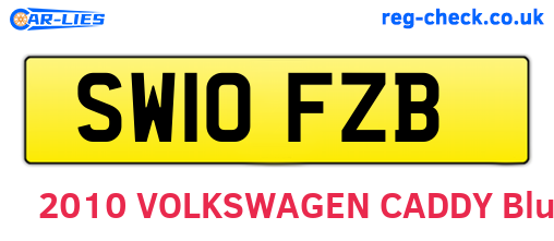 SW10FZB are the vehicle registration plates.