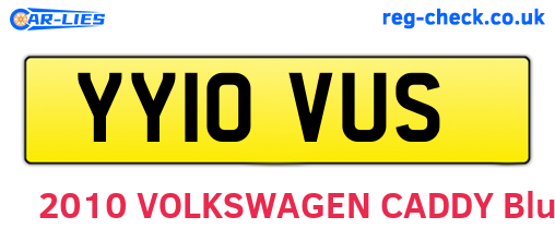YY10VUS are the vehicle registration plates.