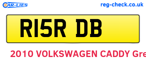 R15RDB are the vehicle registration plates.