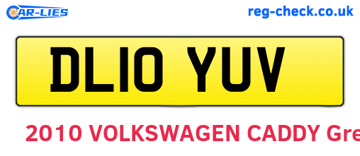 DL10YUV are the vehicle registration plates.