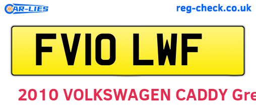 FV10LWF are the vehicle registration plates.