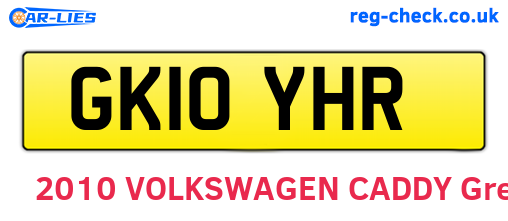 GK10YHR are the vehicle registration plates.