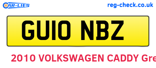 GU10NBZ are the vehicle registration plates.