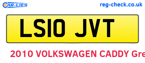 LS10JVT are the vehicle registration plates.