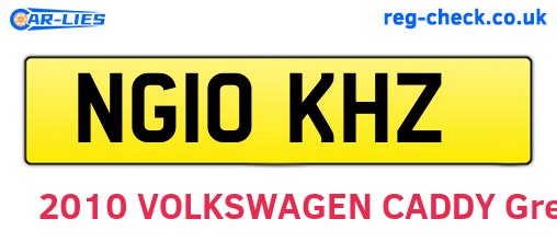 NG10KHZ are the vehicle registration plates.