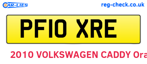 PF10XRE are the vehicle registration plates.