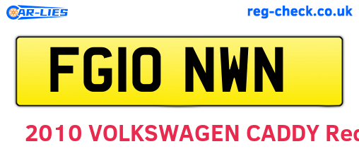 FG10NWN are the vehicle registration plates.