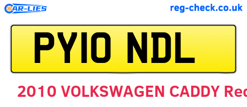 PY10NDL are the vehicle registration plates.