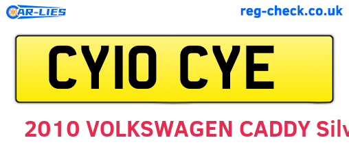 CY10CYE are the vehicle registration plates.