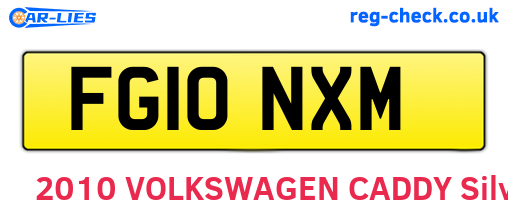 FG10NXM are the vehicle registration plates.