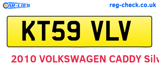 KT59VLV are the vehicle registration plates.